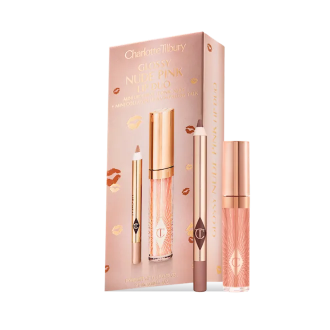 Charlotte Tilbury Glossy nude pink lip duo