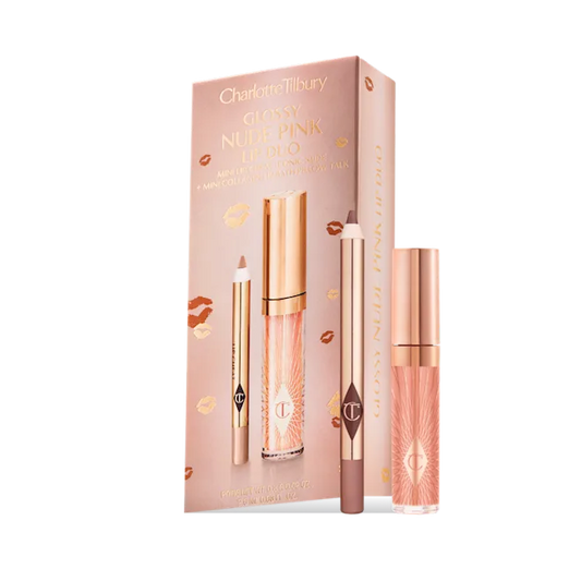 Charlotte Tilbury Glossy nude pink lip duo