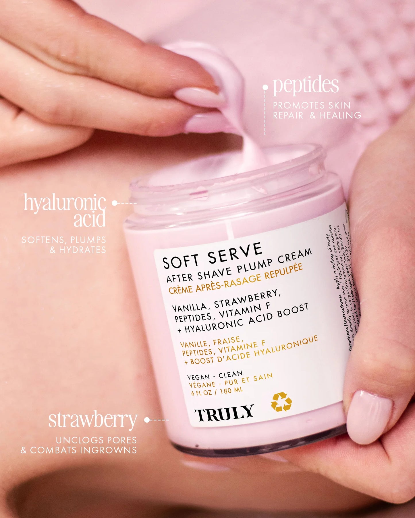 TRULY STRAWBERRY KISSES plumping after body cream 180ml