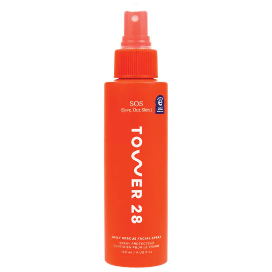 tower 28 Beauty  Mini SOS Daily Rescue Facial Spray con ácido hipocloroso.
