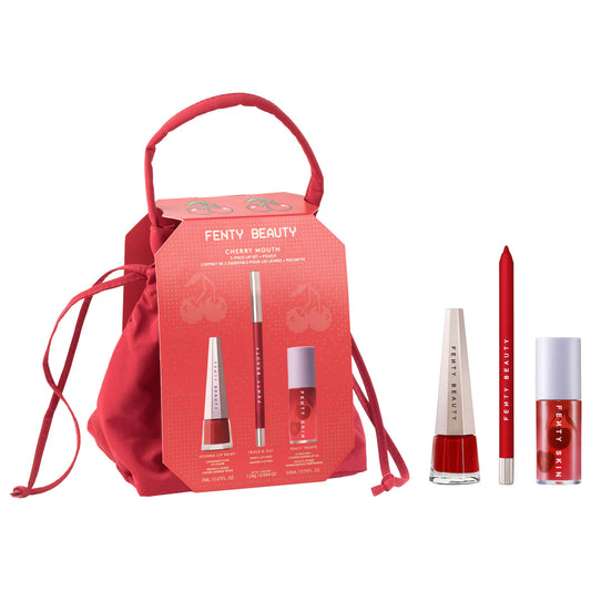 Fenty Beauty by Rihanna  Cherry Mouth 3-Piezas Lip Set + funda